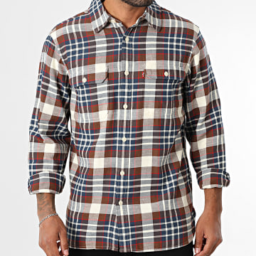 Levi's - Camicia a maniche lunghe dal taglio rilassato 19573 marrone navy beige a quadri