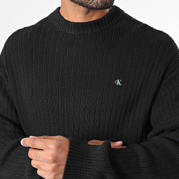 Calvin Klein - Pull Côtelé 314G Noir