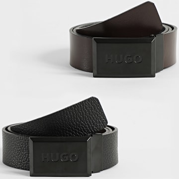 HUGO - Cinturón reversible Garlond 50555040 Negro Marrón