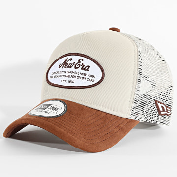 New Era - Casquette Trucker Patche Suede 606910080 Beige Camel