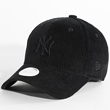 New Era - Gorra de mujer 9Forty NY Yankees de canalé 60691365 Negro