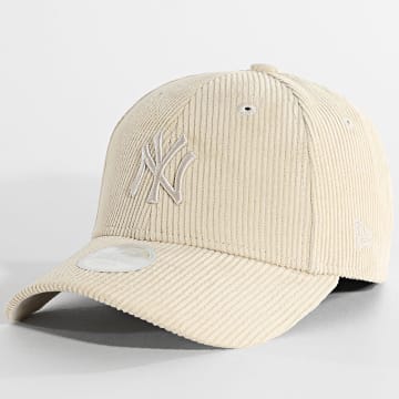 New Era - Casquette Côtelée Femme 9Forty NY Yankees 60691355 Beige Clair