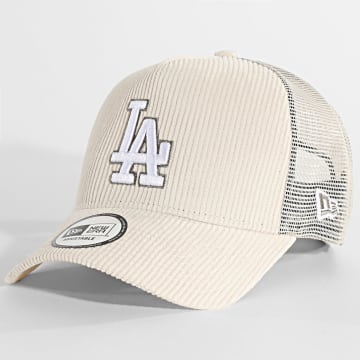 New Era - LA Dodgers Geribbelde Trucker Pet 60691237 Licht beige