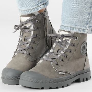 Palladium - Stivali Donna Pampa Hi Zip 95982 Cloud Burst Charcoal Grey