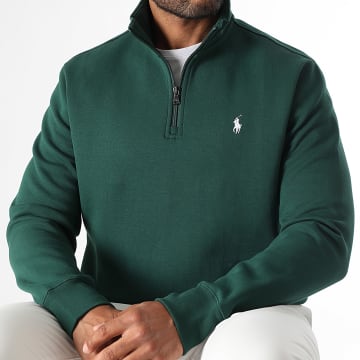 Polo Ralph Lauren - Sweat Col Zippé Original Player Vert Foncé