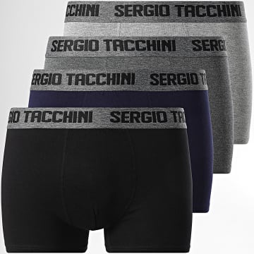 Sergio Tacchini - Set di 4 boxer 92893630 Grigio erica Grigio marina Antracite Nero