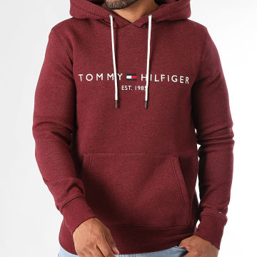 Tommy Hilfiger - Tommy Logo Sudadera con capucha 1599 Burdeos Chiné