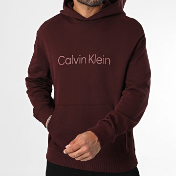 Calvin Klein - Sweat Capuche Standard Logo 231G Bordeaux