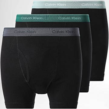 Calvin Klein - Juego De 3 Calzoncillos Negro Verde Marino NB4003A