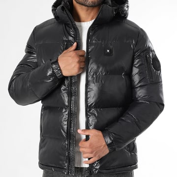 Comme Des Loups - Doudoune Capuche Brillante Chauffante California Noir