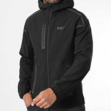 Comme Des Loups - Montana Kapuzenjacke mit Reißverschluss Schwarz Reflektierend