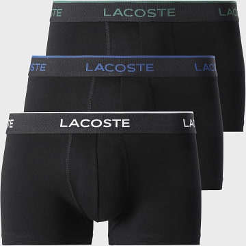 Lacoste - Lot De 3 Boxers Classic Noir Blanc Bleu Roi Vert