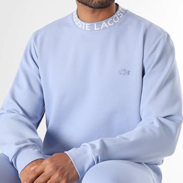 Lacoste - Sweat Crewneck Logo Brodé Crocodile Ton Sur Ton Classic Fit Lilas