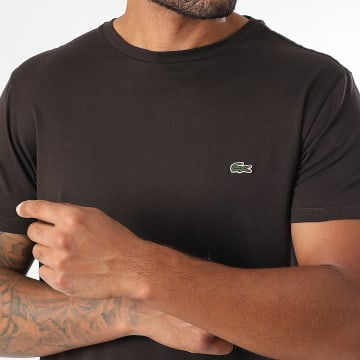 Lacoste - Camisa Logo Cocodrilo Bordada Regular Fit Marrón