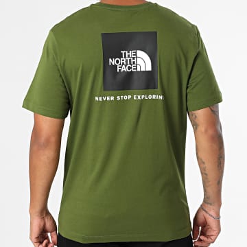 The North Face - Box Tee Shirt A87NP Khaki Groen