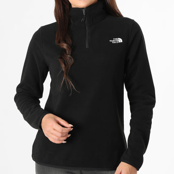 The North Face - Sweat Polaire Col Zippé Femme Glacier Fleece A8D2J Noir