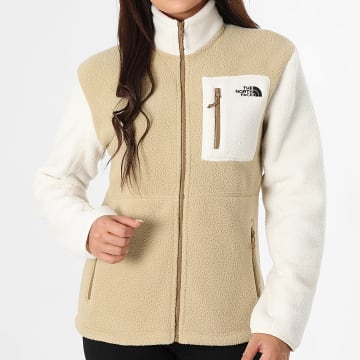 The North Face - Veste Polaire Zippée Femme Yumiori A8E88 Blanc Beige