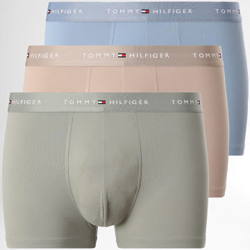 Tommy Hilfiger - Lot De 3 Boxers 3617 Beige Bleu Clair Vert Kaki Clair