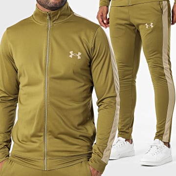 Under Armour - Chándal de punto a rayas Rival 1357139 Verde caqui claro