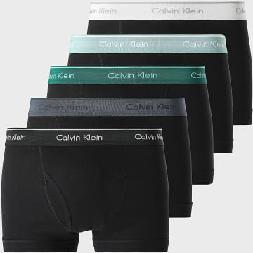 Calvin Klein - Set di 5 boxer NB1897 nero blu verde bianco