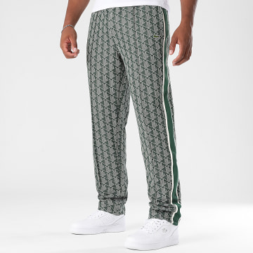 Lacoste - Pantaloni da jogging The Blend con logo coccodrillo a righe Verde scuro