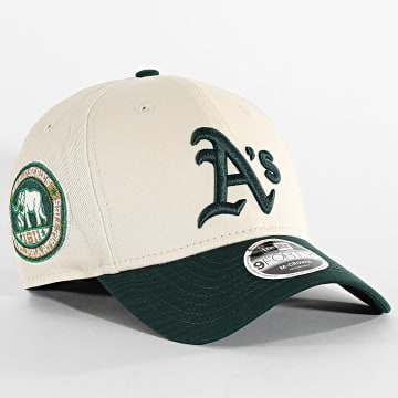 New Era - Colourblock 9Forty Oakland Athletics Cap 60691348 Light Beige Dark Green