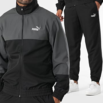 Puma - Colorblock Woven Track Suit 688173 Zwart Grijs Antraciet