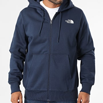 The North Face - Felpa con cappuccio Simple Dome Full Zip A89FD Blu navy