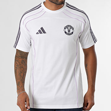 Adidas Sportswear - Maglietta Manchester United a righe JN2820 Bianco Viola