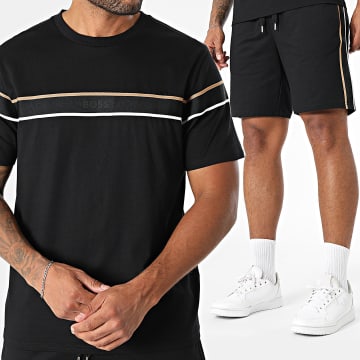 BOSS - Unique Tee Shirt and Jogging Shorts 50545930 50545942 Black
