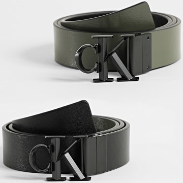 Calvin Klein - Cintura reversibile LV04D7023G Nero Verde Khaki