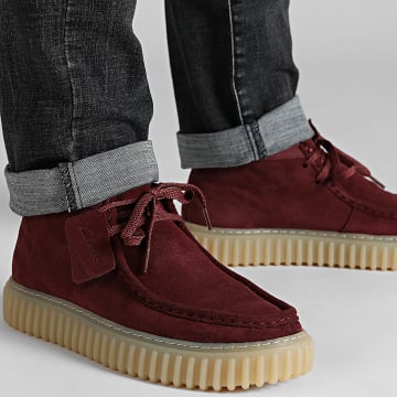 Clarks - Chaussures Torhill Hi Wine Suede