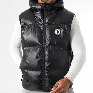 Comme Des Loups - Doudoune Capuche Chauffante Sans Manches Brillante Seoul Noir