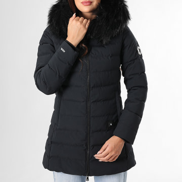 Comme Des Loups - Kapuzenjacke Pelz Wärmend Frau Madrid Schwarz