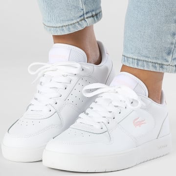 Lacoste - Court Ace 225 Blanco Rosa Claro Zapatillas Mujer