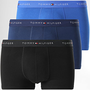 Tommy Hilfiger - Set di 3 boxer firmati Cotton Essentials 3523 Nero Blu Navy