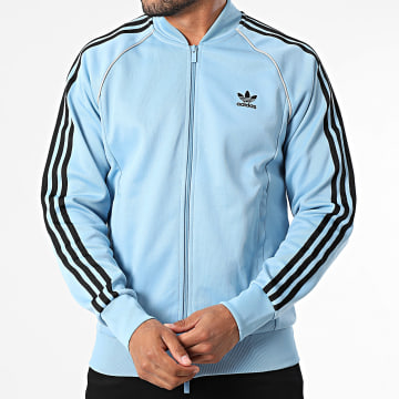 Adidas Originals - Veste Zippée A Bandes JY1291 Bleu Clair