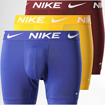 Nike - Set di 3 boxer Dri-Fit Essential Micro KE1157 Giallo Blu Reale Bordeaux