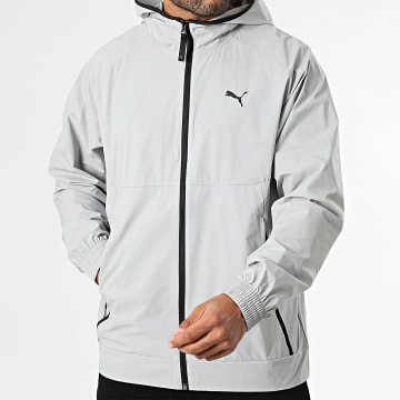 Puma - Pumatech Cortavientos Capucha con Cremallera 629675 Gris