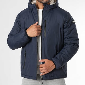 Schott NYC - Chaqueta con capucha y cremallera Bladen Navy