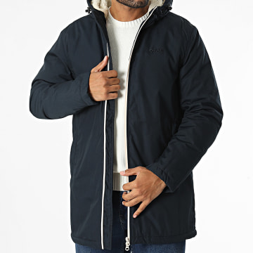 Schott NYC - Bluster Chaqueta azul marino con capucha y cremallera