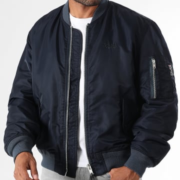 Schott NYC - Macamps Navy Blue Bomber Jacket