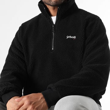 Schott NYC - Felpa Polare Col Zippato Pelliccia Andric 2 Nero