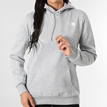The North Face - Sudadera con capucha de mujer Simple Dome A89EY Heather Grey