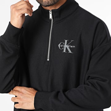 Calvin Klein - Sweat Col Zippé 236G Noir
