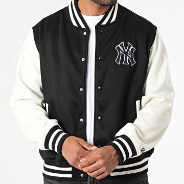 New Era - Veste Teddy MLB NY Yankees 60684282 Noir Beige Clair