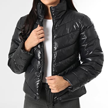 Only - Chaqueta acolchada con cremallera Fiona Life para mujer, negra