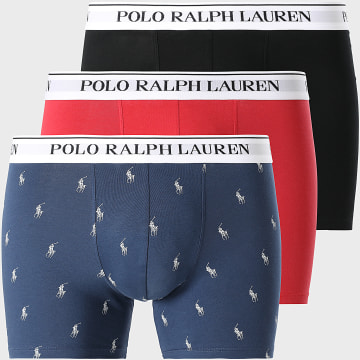 Polo Ralph Lauren - 3er-Pack Boxershorts Schwarz Rot Marineblau