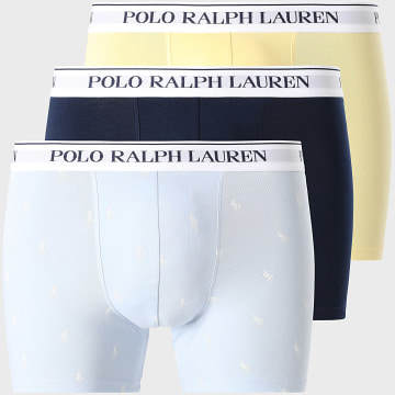 Polo Ralph Lauren - 3er-Pack Boxershorts Gelb Marineblau Hellblau