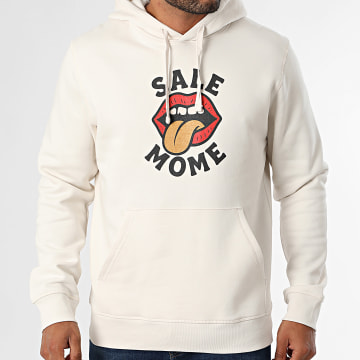 Sale Môme Paris - Sweat Capuche Rolling Mome Beige